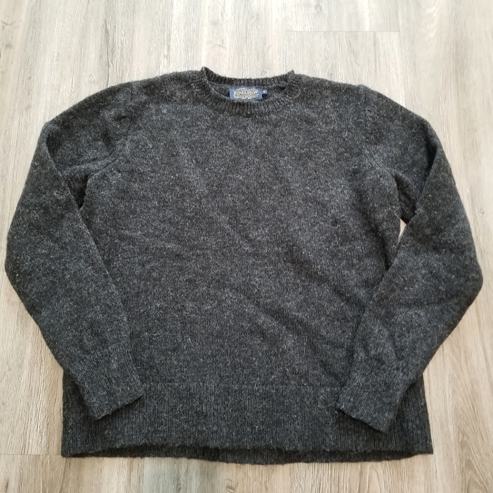 Pendleton Shetland Wool Gray Sweater